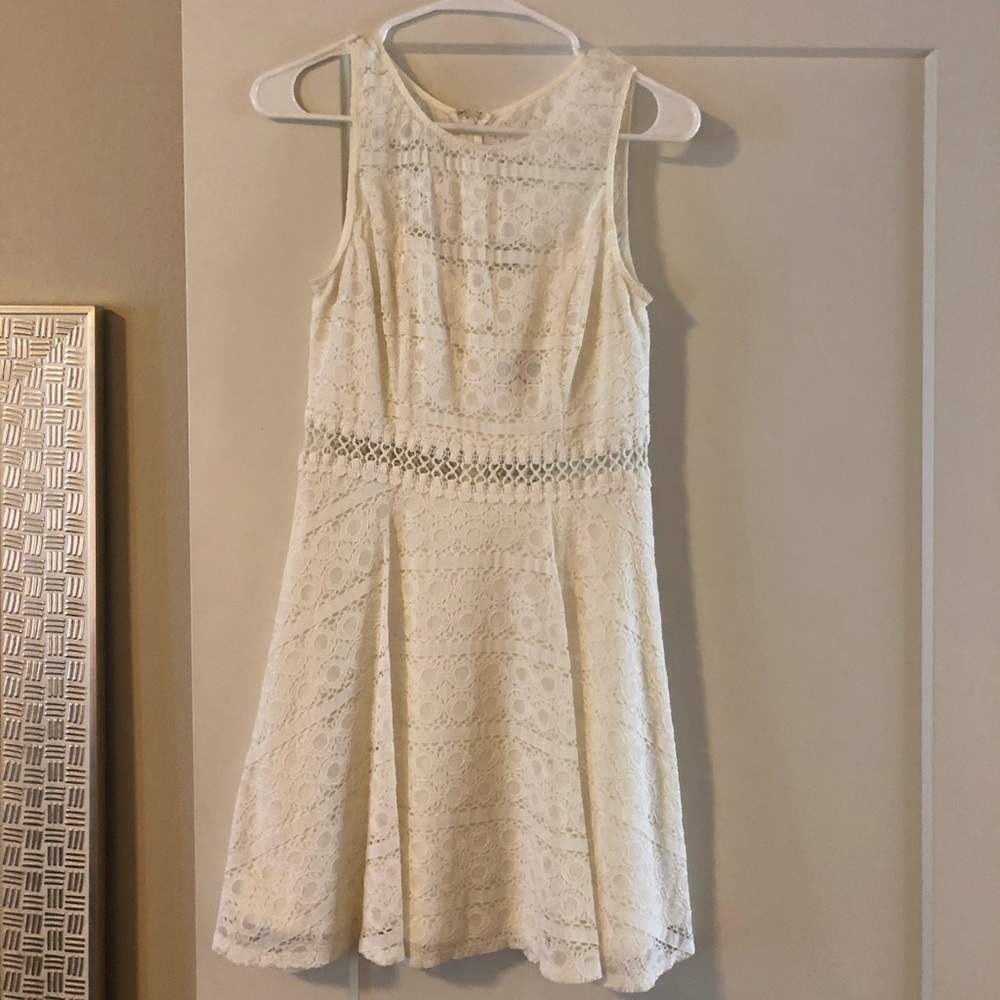 Francesca’s Ivory Lace Dress